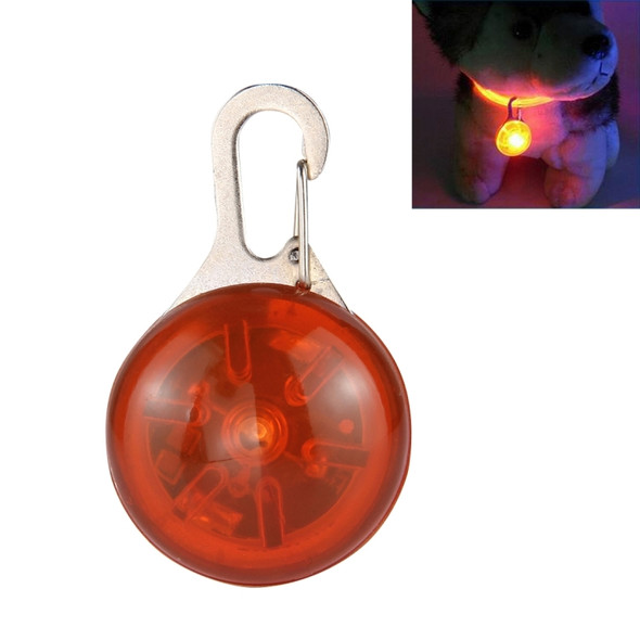 Round Shape Pet Safety Flash Pendant(Red)