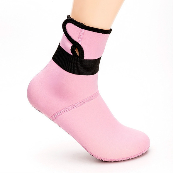 Lengthened Version Non-slip Anti-stab Diving Socks Beach Socks, Size: XL?40-41 Yards?(Pink )