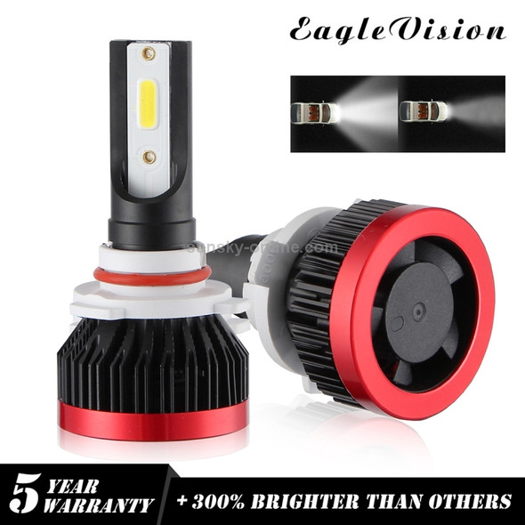 2 PCS EV7 9006 / HB4 DC 9-32V 36W 3000LM 6000K IP67 LED Car Headlight Lamps, with Mini LED Driver and Cable (White Light)