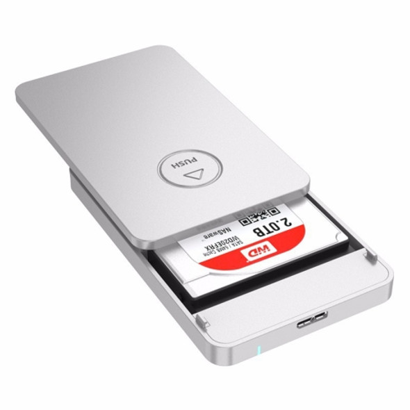 ORICO 2569S3 USB3.0 Micro-B External Hard Disk Box Storage Case for 9.5mm 2.5 inch SATA HDD / SSD(Silver)