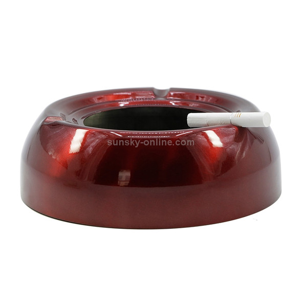 Stainless Steel Four-color Ashtray Foreign Smoking Diameter 13.6CM( Red )