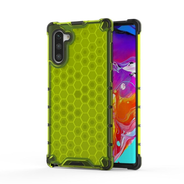 Shockproof Honeycomb PC + TPU Case for Galaxy Note 10 (Green)