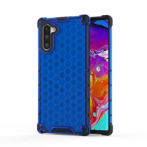 Shockproof Honeycomb PC + TPU Case for Galaxy Note 10 (Blue)