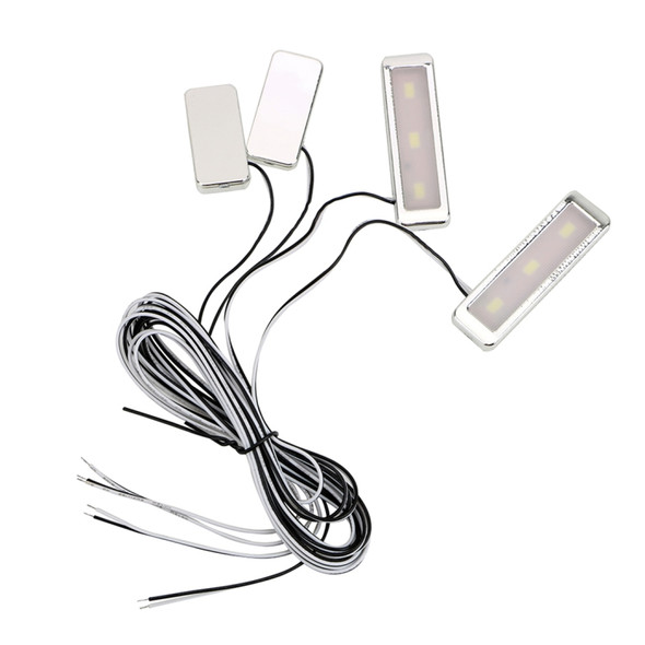 4 PCS Universal Car LED Inner Handle Light Atmosphere Lights Decorative Lamp DC12V / 0.5W Cable Length: 75cm (Pink Light)