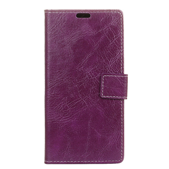 Retro Crazy Horse Texture Horizontal Flip Leather Case for Huawei P30 Lite, with Wallet & Holder & Card Slots & Photo Frame (Purple)