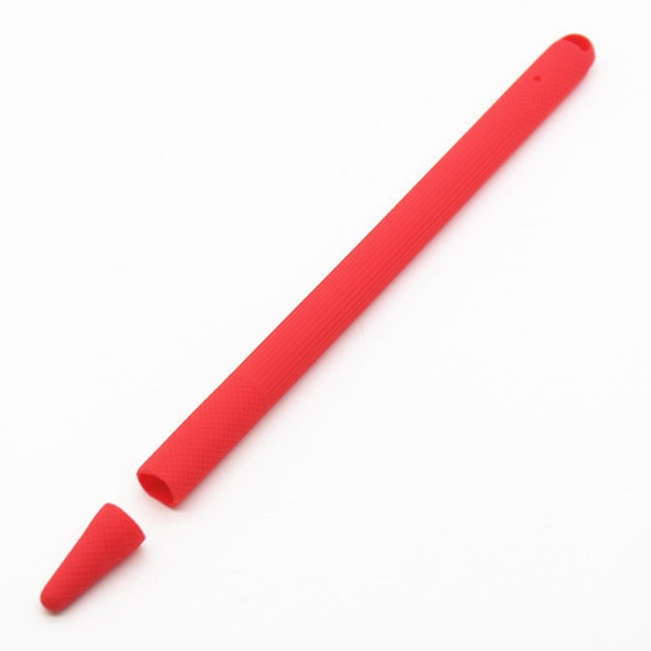 Stylus Pen Silica Gel Shockproof Protective Case for Apple Pencil 2 (Red)