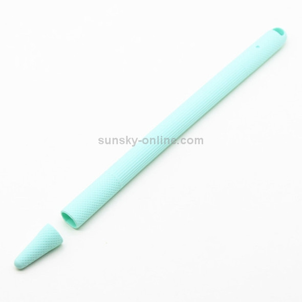 Stylus Pen Silica Gel Shockproof Protective Case for Apple Pencil 2 (Sky Blue)