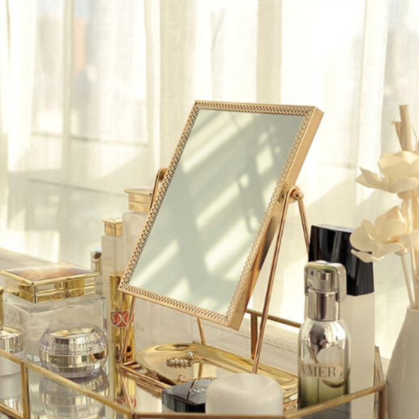 Desktop Decor Mirror With Portable Cosmetic Mirror Espejos Decorativos, Style:Square