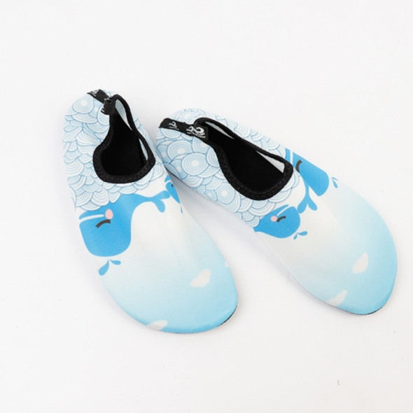 Dolphin Pattern Non-slip Diving Socks Beach Socks for Men and Women, Size: 36-37 Yards(Light blue )