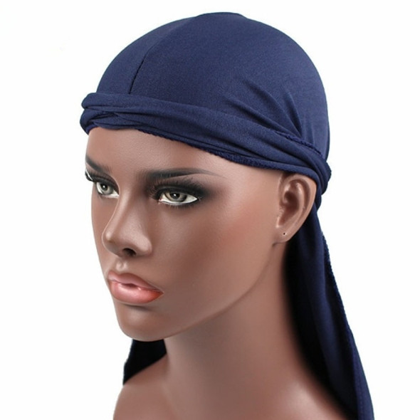 Male Street Basketball Headscarf Hip Hop Elastic Long-tailed Hat(Navy Blue)