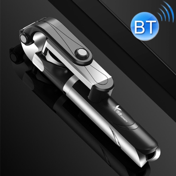 XT-09 Multi-function Live Broadcast Mobile Bluetooth Self-timer Pole Tripod (Black White)