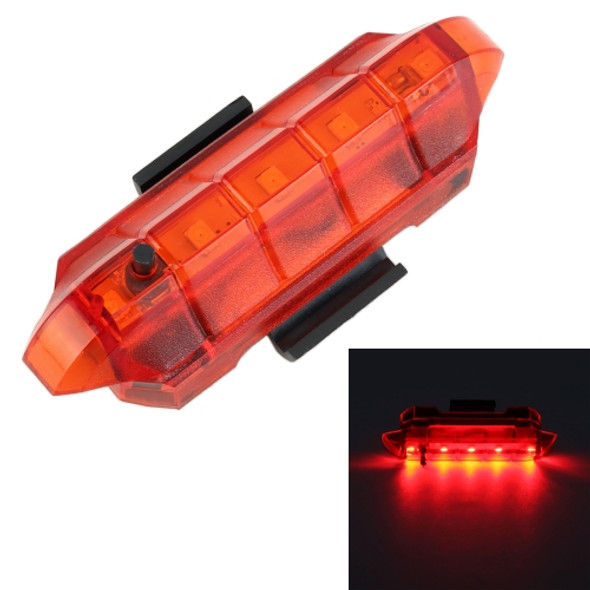 Bicycle USB Rechargeable Taillight LED Tail Lamp (Red Light)