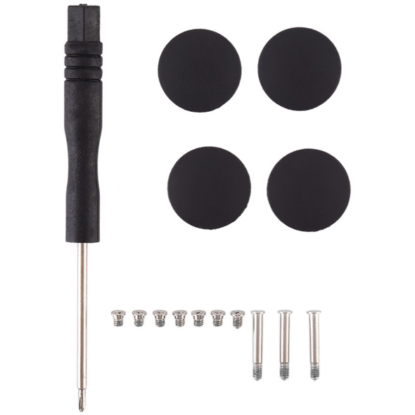 3 in 1/Set Bottom Rubber Cooling Mat + Screws + Screwdriver for Macbook Pro A1278 A1286 A1297