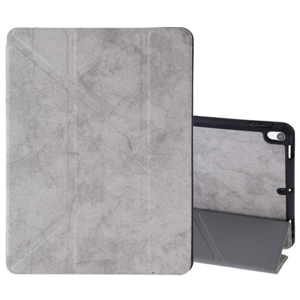 Silk Texture Horizontal Flip Leather Case for iPad Air 2019 / Pro 10.5 inch, with Three-folding Holder & Sleep / Wake-up Function(Grey)