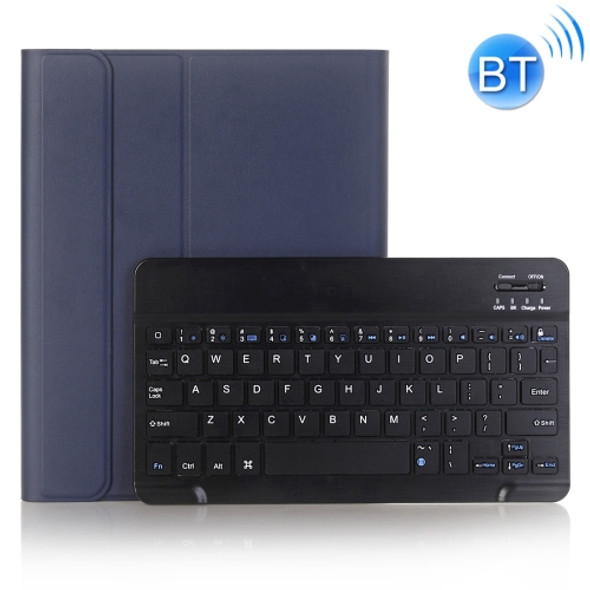 A102B For iPad 10.2 inch 2019 Ultra-thin Detachable Bluetooth Keyboard Leather Case with Stand & Pen Slot Function (Blue)