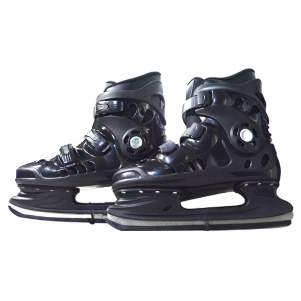 PVC + PP + Stainless Steel Skates Roller Skates, Size:35 Yards(Black)