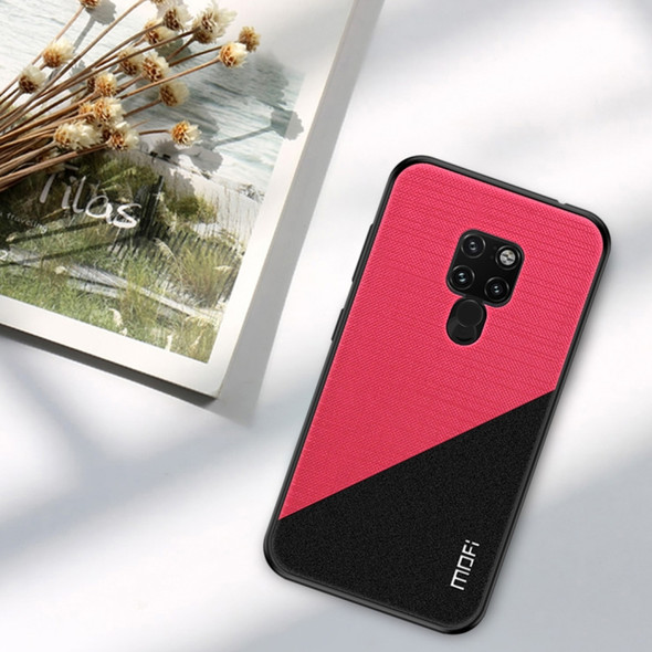 MOFI Shockproof TPU + PC + Cloth Pasted Case for Huawei Mate 20 (Red)