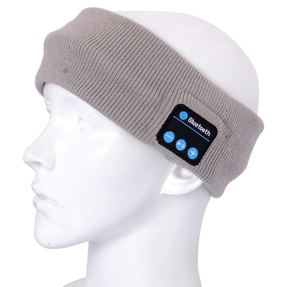 Knitted Bluetooth Headsfree Sport Music Headband with Mic for iPhone / Samsung and Other Bluetooth Devices(Grey)