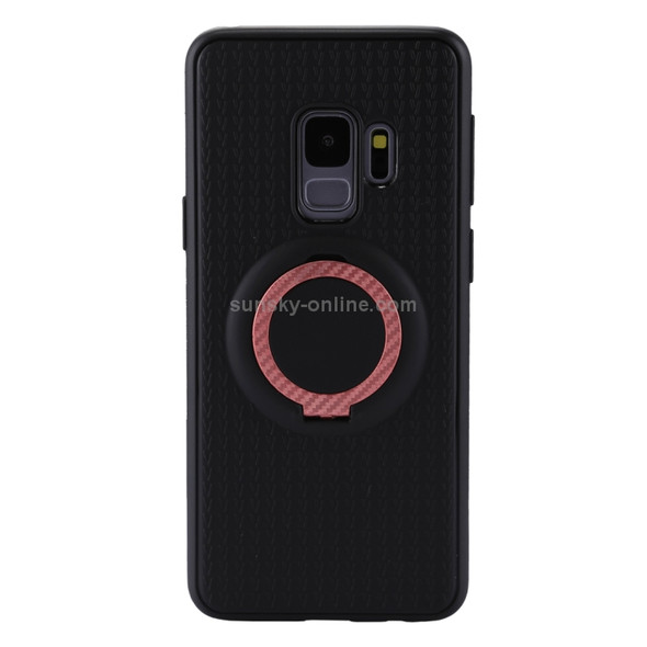 For Galaxy S9 Y Word Pattern TPU Protective Back Cover Case with Holder (Pink)