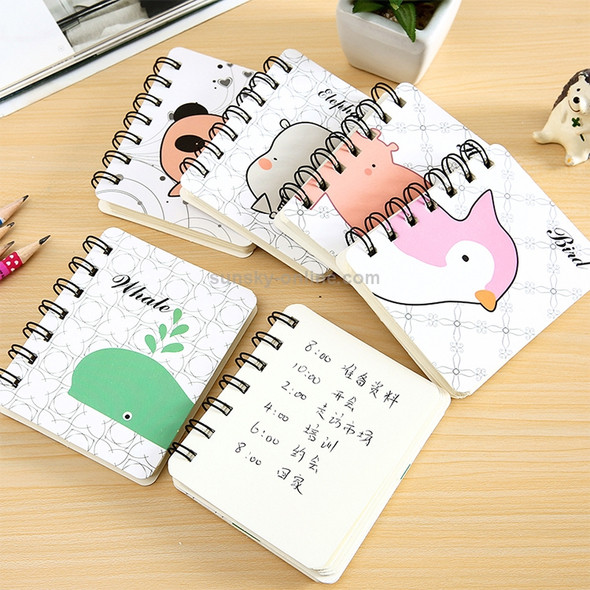 3 PCS Cute Animals Mini Spiral Notebook Agenda  Daily Weekly Planner Time Organizer School Supplies(Panda)