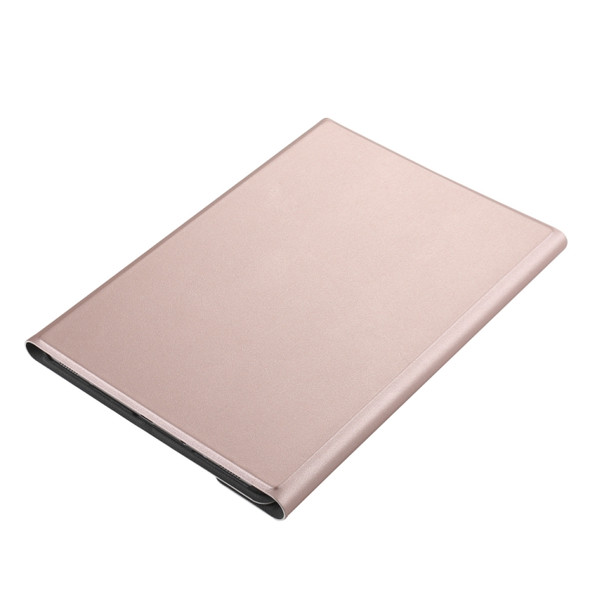 A510 Bluetooth 3.0 Ultra-thin Detachable Bluetooth Keyboard Leather Case for Samsung Galaxy Tab A 10.1 (2019) T510 / T515, with Pen Slot & Holder (Rose Gold)