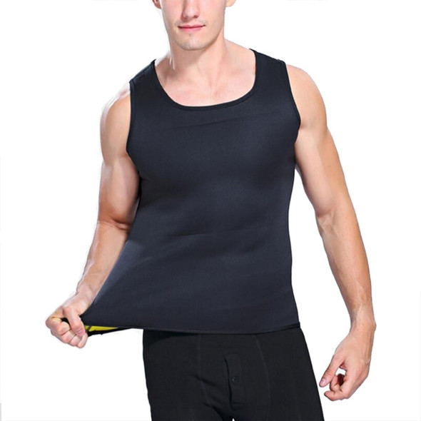 2 PCS Men Fitness vest Men Corsets Sweat Sportswear(L)