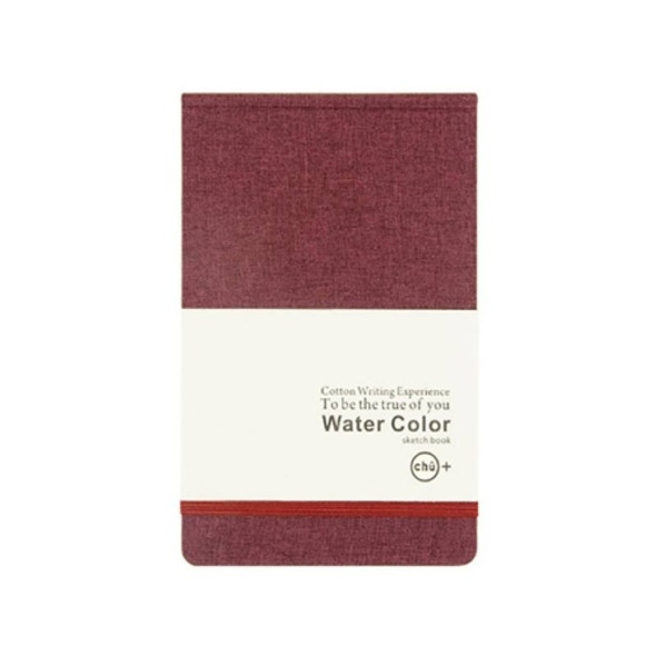 2 PCS A5 Cotton Cloth Watercolor Blank Notepad Child Painting Sketch Doodle Notebook, Size:A5(Dark Red)