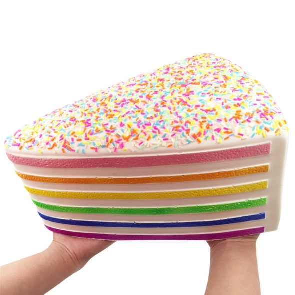 Jumbo Rainbow Triangle Cake Squeeze Toy Slow Rising Stress Relif Toys for Kids