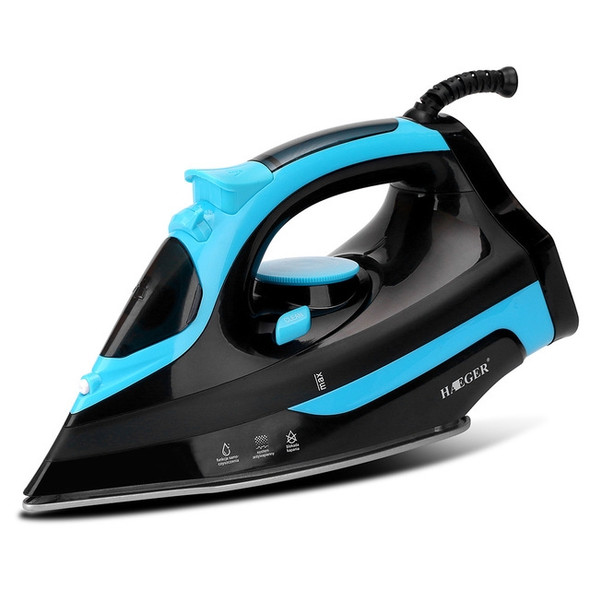 HG-1271 Home Holding Ceramic Base Plate Steam Electric Iron, EU Plug(Blue)