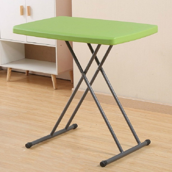 Simple Plastic Folding Table for Lifting Portable Desk, Size:76x50cm, Height:Adjustable within 66cm(Light Green)