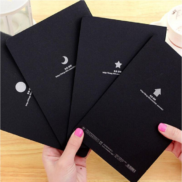 3 PCS Sketchbook Diary Drawing Painting Graffiti Soft Cover Black Paper Sketch Book Notebook Office School Supplies Gift, Size:L 16K