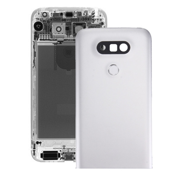 Metal Back Cover with Back Camera Lens & Fingerprint Button for LG G5(Silver)