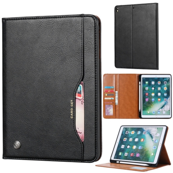 Knead Skin Texture Horizontal Flip Leather Case for iPad Air 2019 10.5 inch, with Photo Frame & Holder & Card Slots & Wallet & Pen Slot (Black)