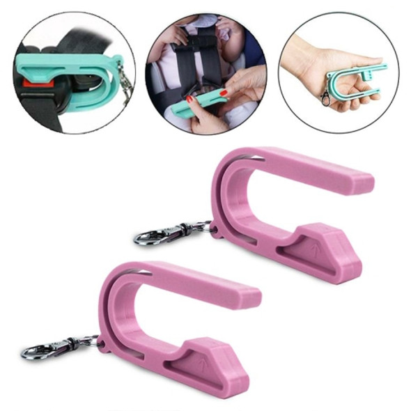 2 PCS Car Seat Key Safety Seat Unlocking Portable Unlock Child Safety Belt Accessories(Pink)