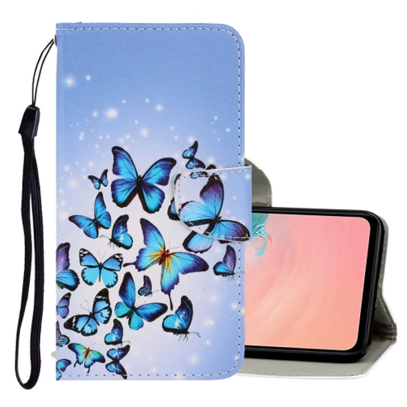 For Galaxy S20 Ultra 3D Colored Drawing Horizontal Flip PU Leather Case with Holder & Card Slots & Wallet(Multiple Butterflies)