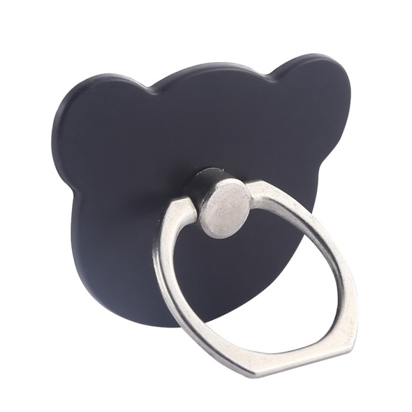 100 PCS Universal Panda Shape 360 Degree Rotatable Ring Stand Holder for Almost All Smartphones (Black)