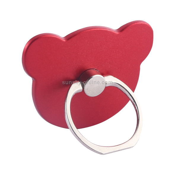 100 PCS Universal Panda Shape 360 Degree Rotatable Ring Stand Holder for Almost All Smartphones (Red)