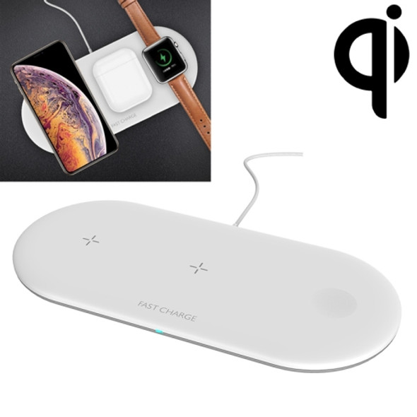 OJD-48 3 in 1 Quick Wireless Charger for iPhone, Apple Watch, AirPods (White)