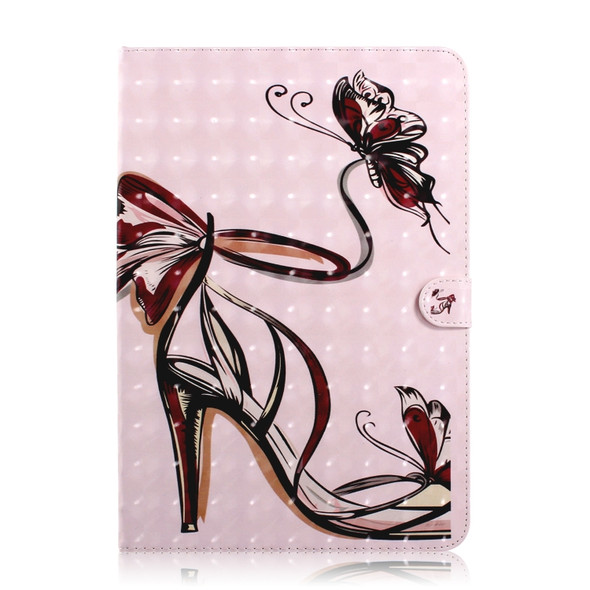3D Colored Drawing Universal Horizontal Flip Leather Case, with Holder & Card Slot & Wallet for 8 inch Tablet PC(High-heeled)