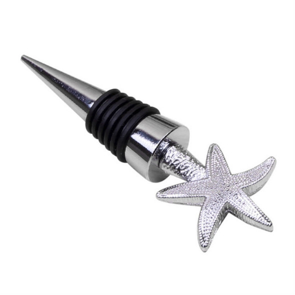 Metal Special Shape Wine Stopper(Starfish Silver)