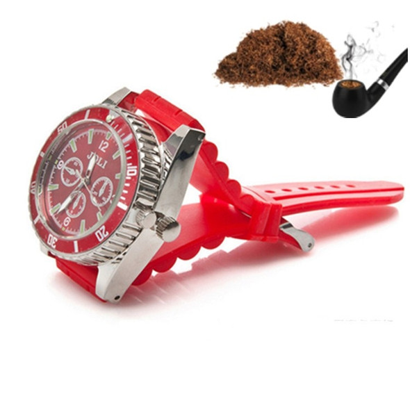 Creative Portable Metal Watch Wristband Smoke Grinder(Red)