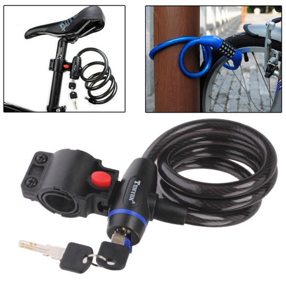 Copper Cable Security Bicycle Lock Set