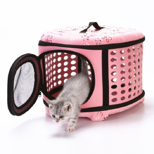 EVA Portable Folding Pet Tote Pet Carrier Bag(Pink)