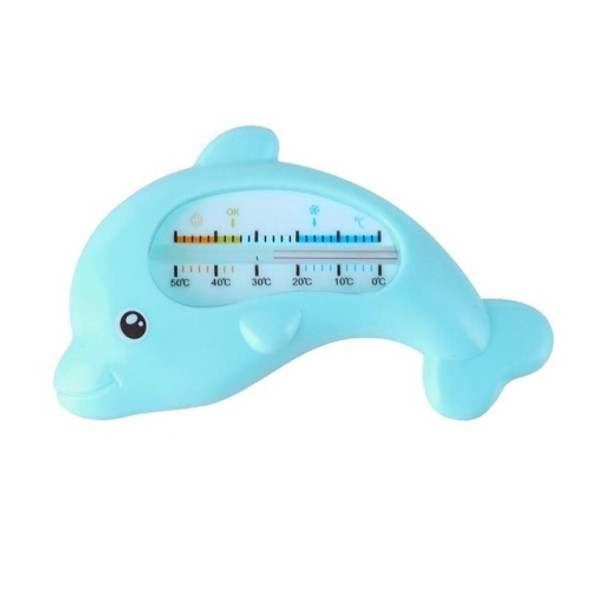 2 PCS Baby Water Thermometer Tub Toddler Shower Sensor Thermometer Plastic Temperature Measurement(Blue dolphin)