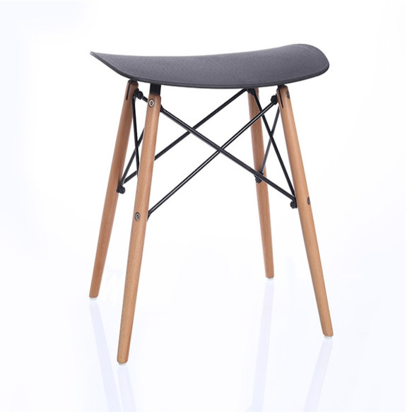 Nordic Fashion Casual Stool Modern Minimalist Dressing Table Dining Table Chair(Black)