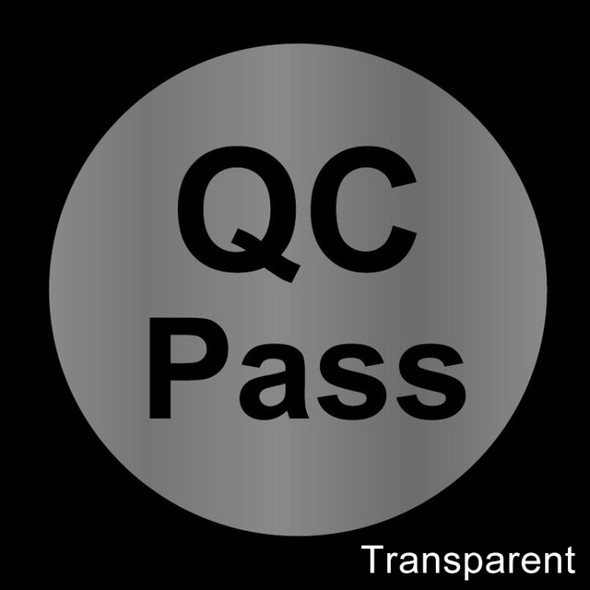 1000 PCS Round Shape QC Pass Sticker QC Pass Label (Transparent)