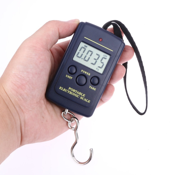 10g Mini Digital Fishing Scale Travel Weighting Steelyard Hanging Electronic Hook Scale Kitchen Weight Tool, Capacity:40kg without backlight