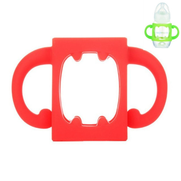 Baby Bottle Universal Silicone Anti-scalding Handle(Red)