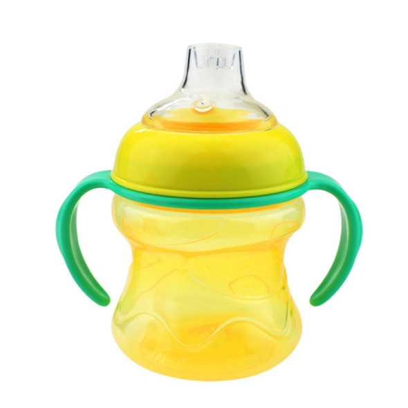 Feeding Bottles Cups for Babies Kids Water Milk Bottle Soft Mouth Baby Feeding Bottle Infant Training With Handle(Yellow)