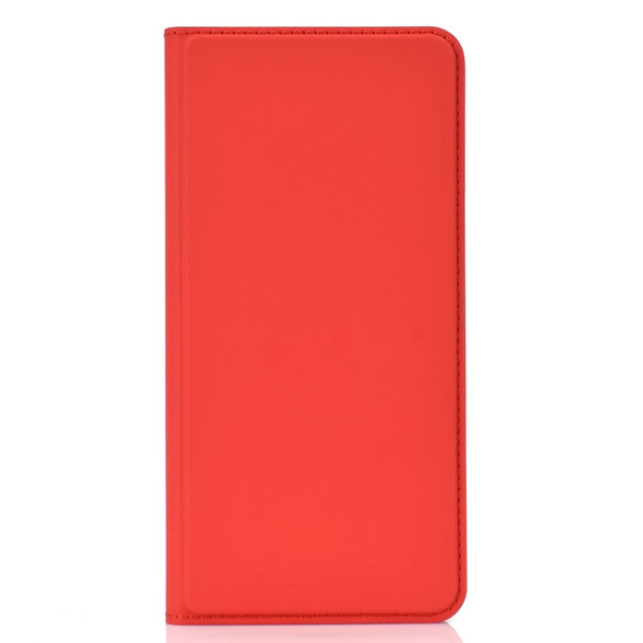 Ultra-thin Pressed Magnetic TPU+PU Leather Case for Huawei P30 Pro with Card Slot & Holder(Red)